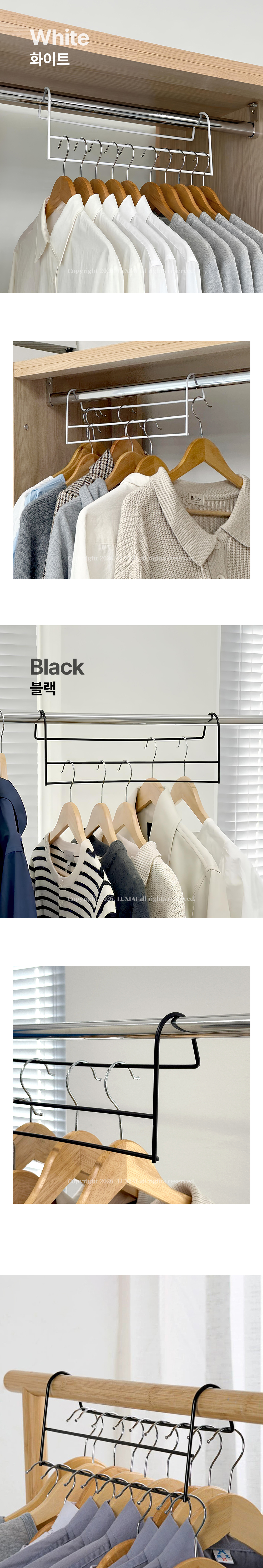 3배 공간활용 압축 옷걸이 2colors 옷장 공간활용 상세 이미지 10