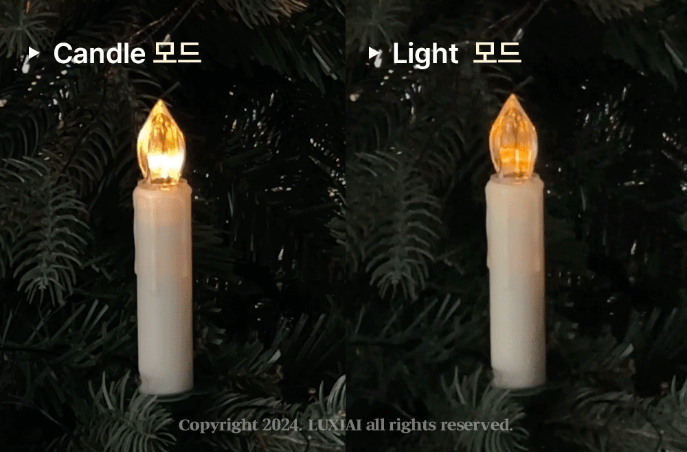 LED 클립 캔들 오너먼트 세트 트리 장식 크리스마스장식 상세 이미지 14